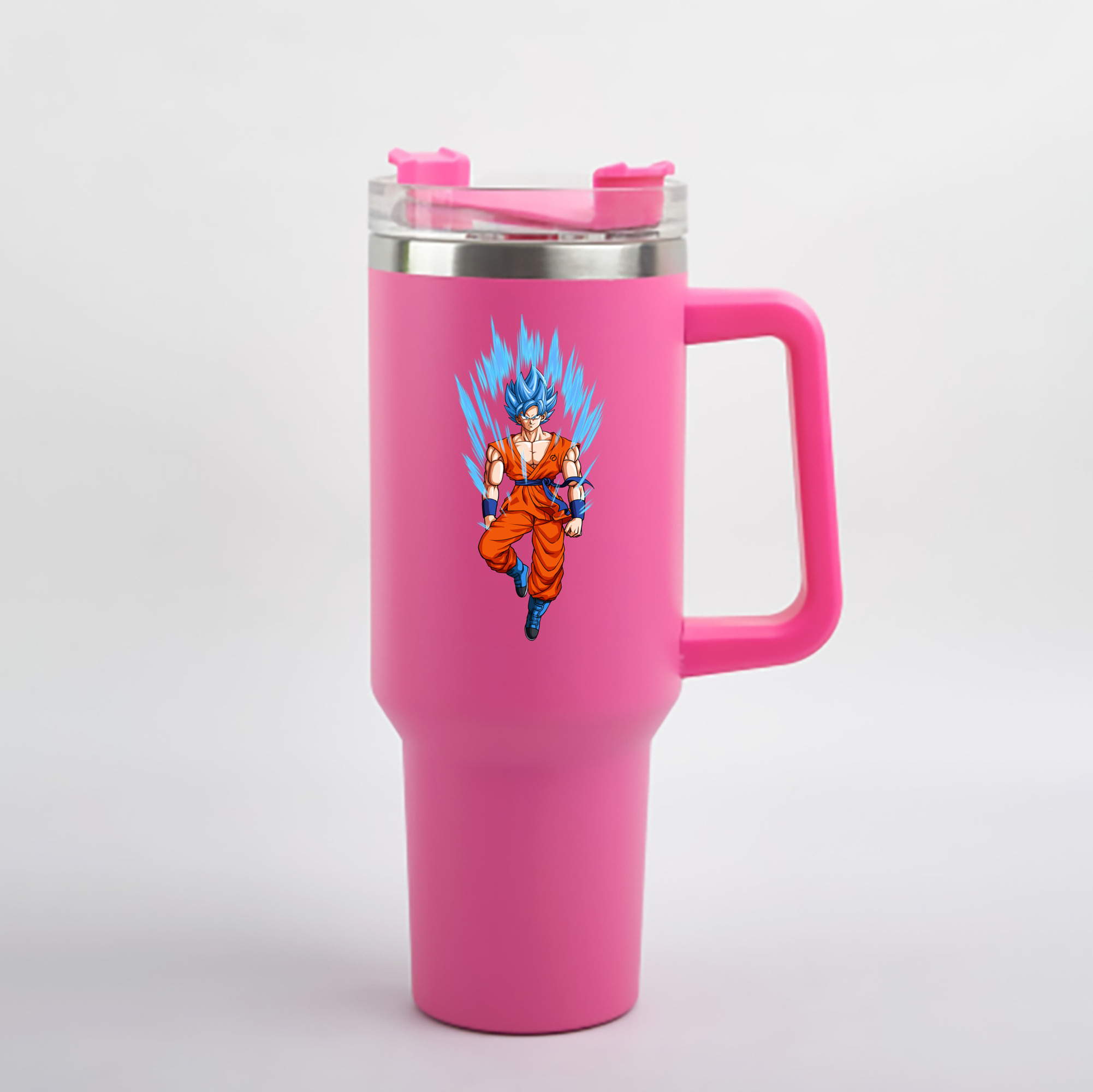 （画像用） ドラゴンボール 孫 悟飯（そんごはん）DRAGON BALL Son Gohan 1200mL車用タンブラー - クリスタルステッカー（プラスチックストロー付き）
